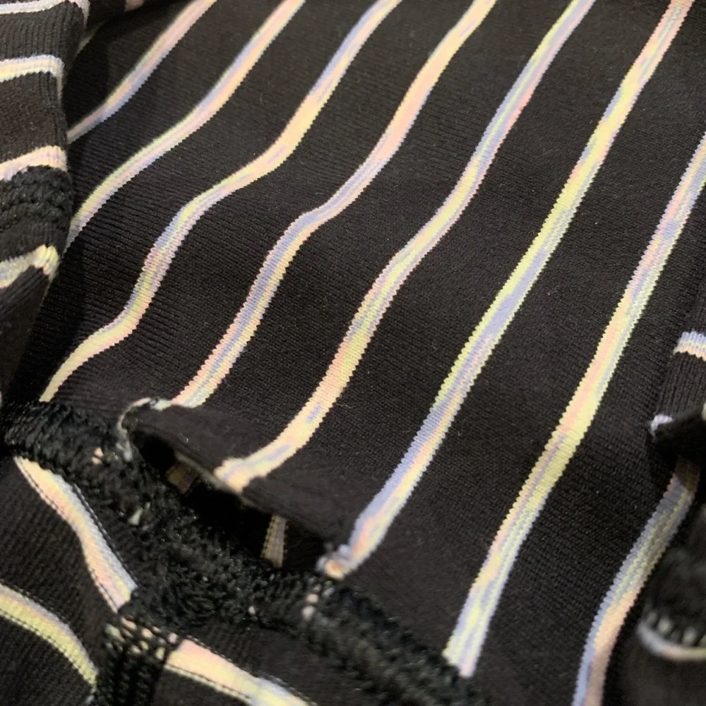 Ivivva by Lululemon Rhythmic Tight Hi Rise Wunder Under Parallel Stripe